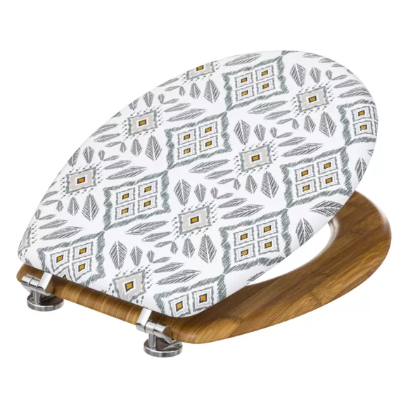 Eminza Abattant WC Bois (36 X 42 5 Cm) Hapache Multicolore