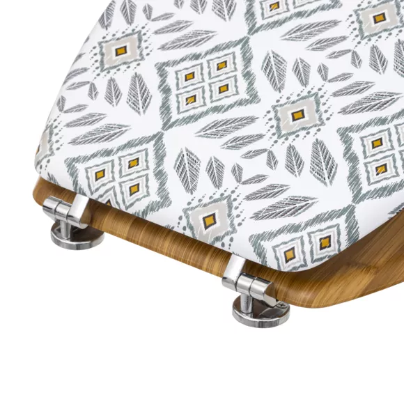 Eminza Abattant WC Bois (36 X 42 5 Cm) Hapache Multicolore