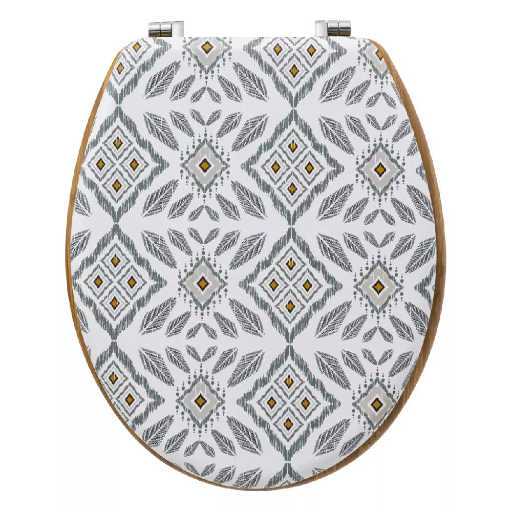 eminza Abattant WC bois (36 x 42 5 cm) Hapache Multicolore