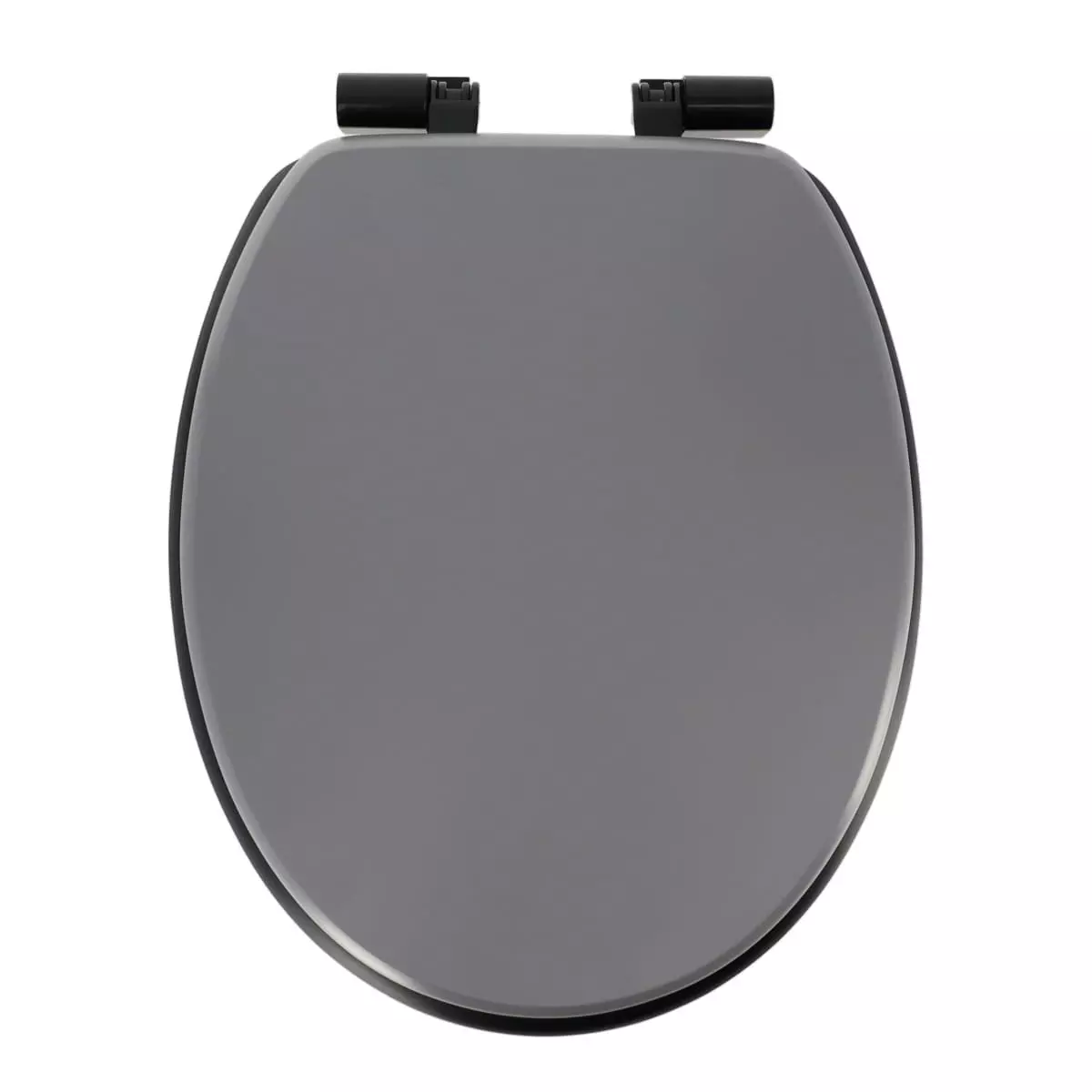 eminza Abattant WC frein de chute Black Line Gris et noir