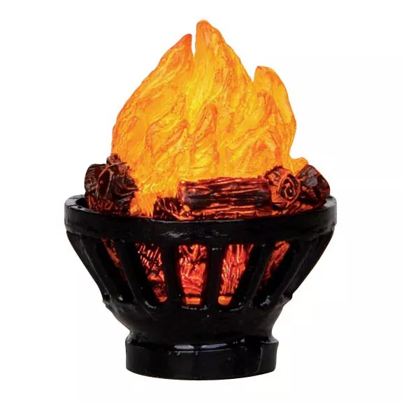 eminza Accessoire Lemax à piles Feu d'éxterieur braséro
