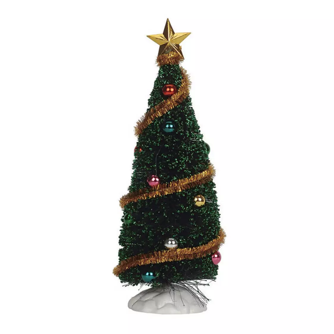 eminza Accessoire Lemax (H16 cm) Sapin de Noël décoré