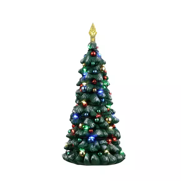 Eminza Accessoire Lemax (H16 Cm) Sapin De Noël Lumineux Multicolore