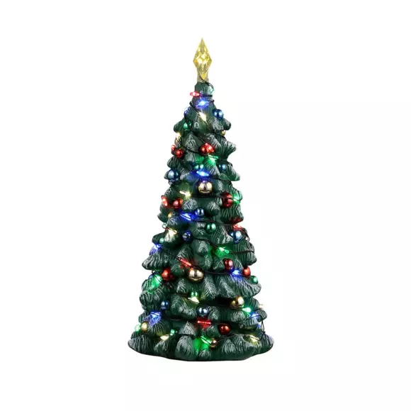 Eminza Accessoire Lemax (H16 Cm) Sapin De Noël Lumineux Multicolore