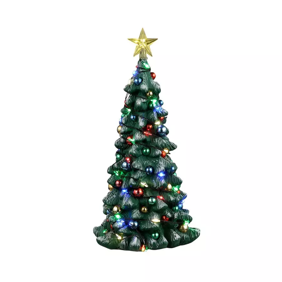 Eminza Accessoire Lemax (H16 Cm) Sapin De Noël Lumineux Multicolore