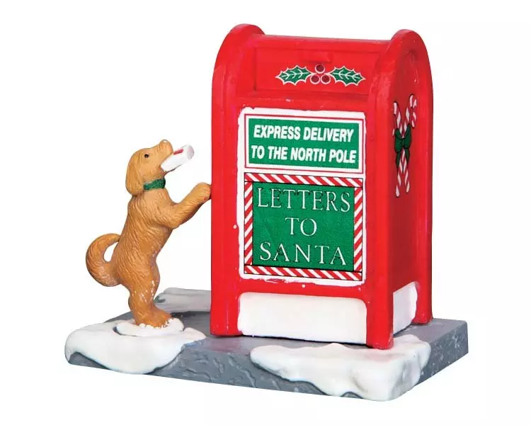 eminza Accessoire Lemax La boîte aux lettres du Père Noël