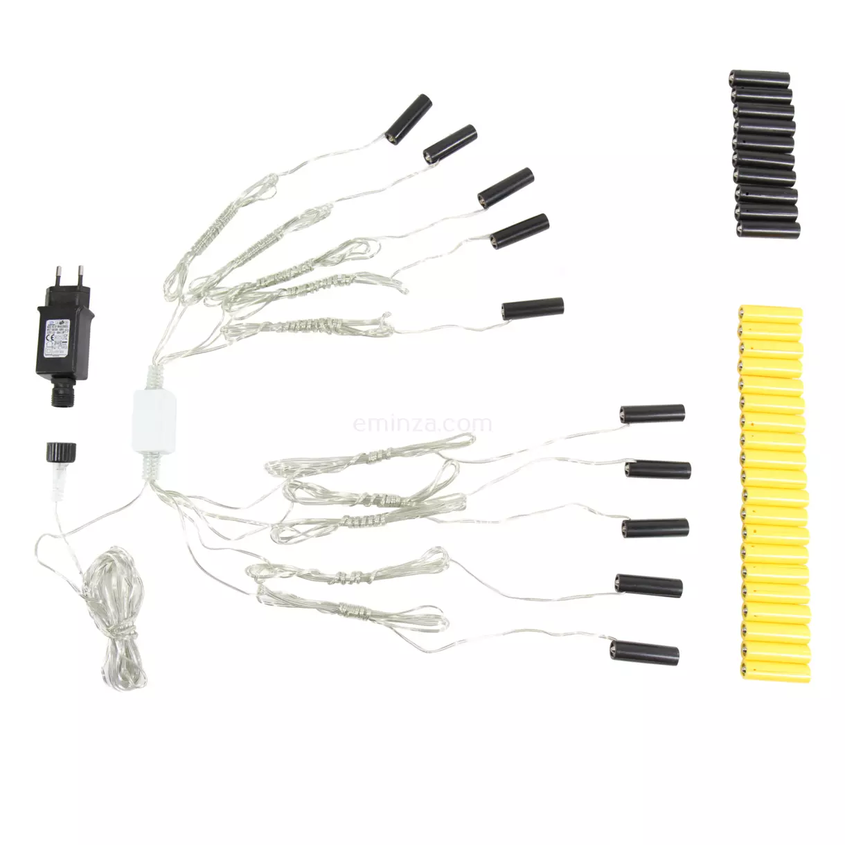 eminza Adaptateur pour piles LR06 AA multi-branchement