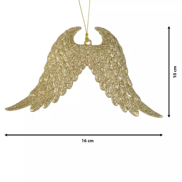 Eminza Ailes D'ange à Suspendre (H14 Cm) Baptistin Or