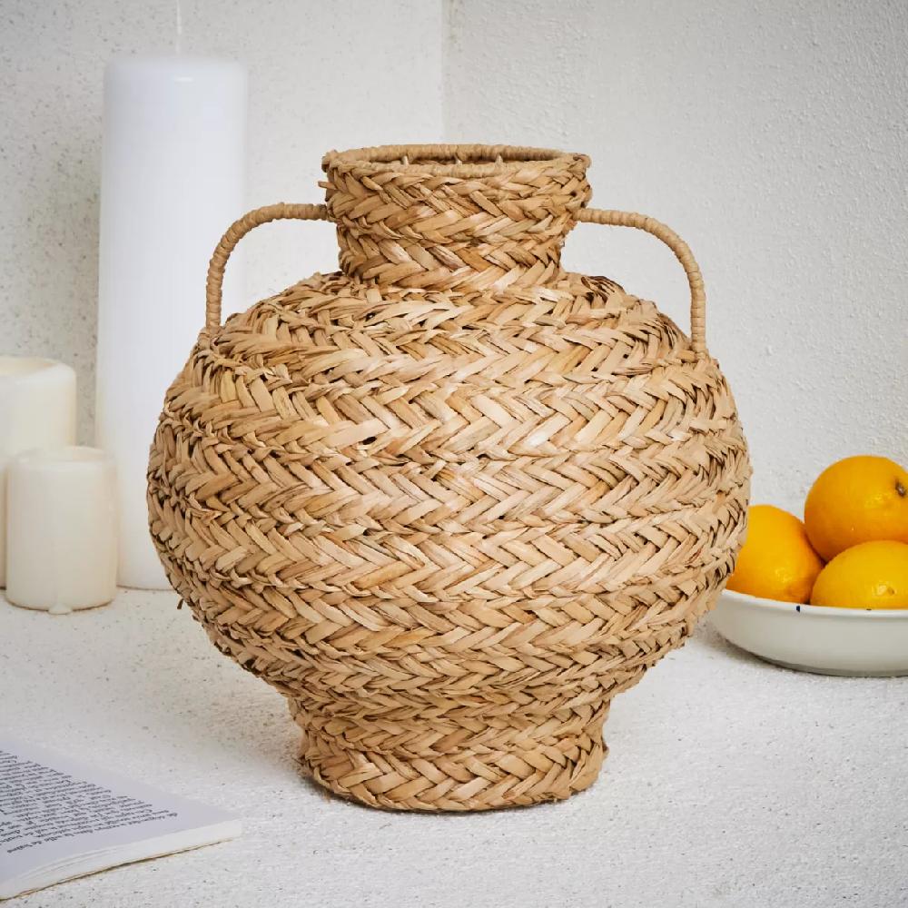 eminza Amphore en matière naturelle fait main (H27 cm) Ibiza Naturel