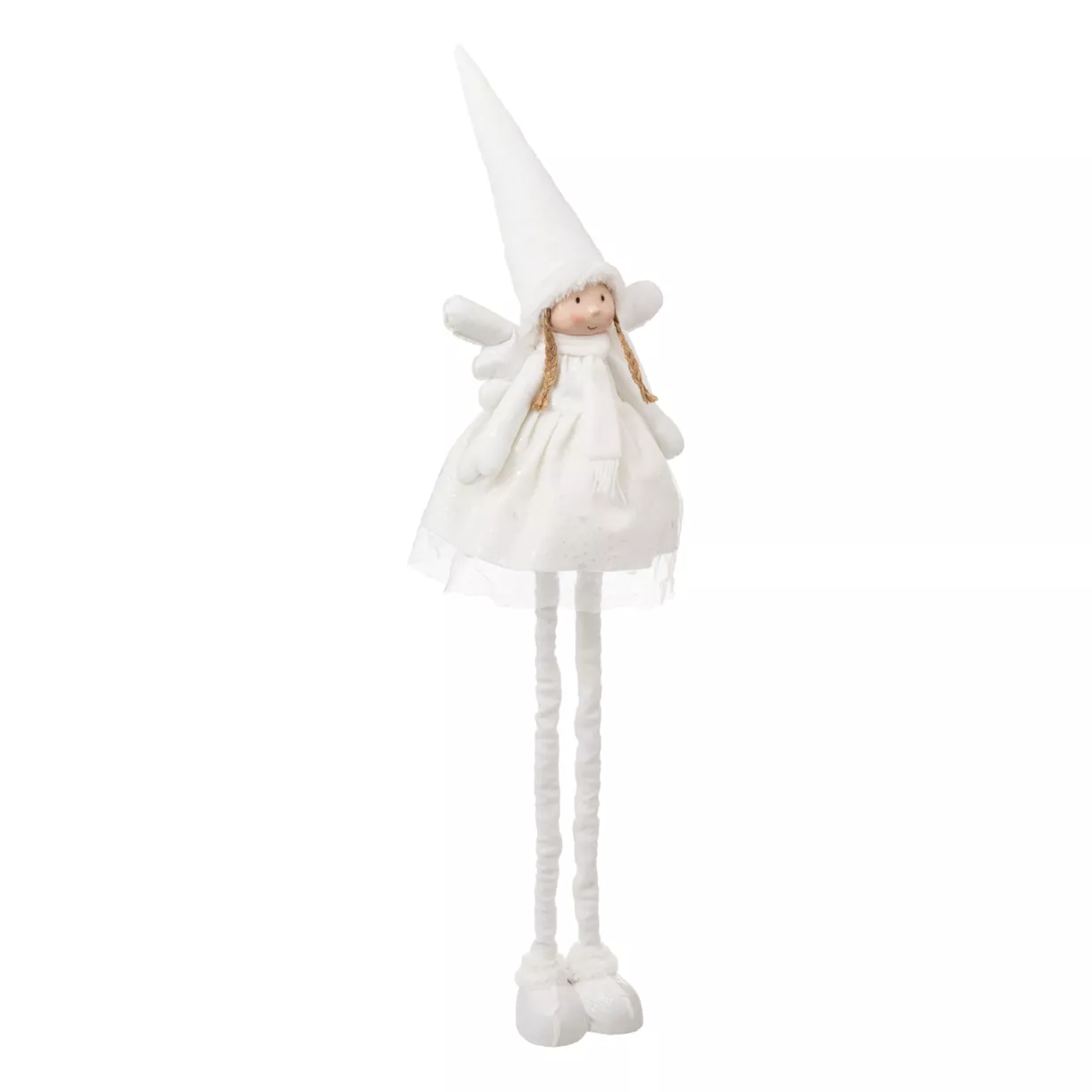 eminza Ange de Noël déco (H120 cm) Ilda et jambes téléscopiques