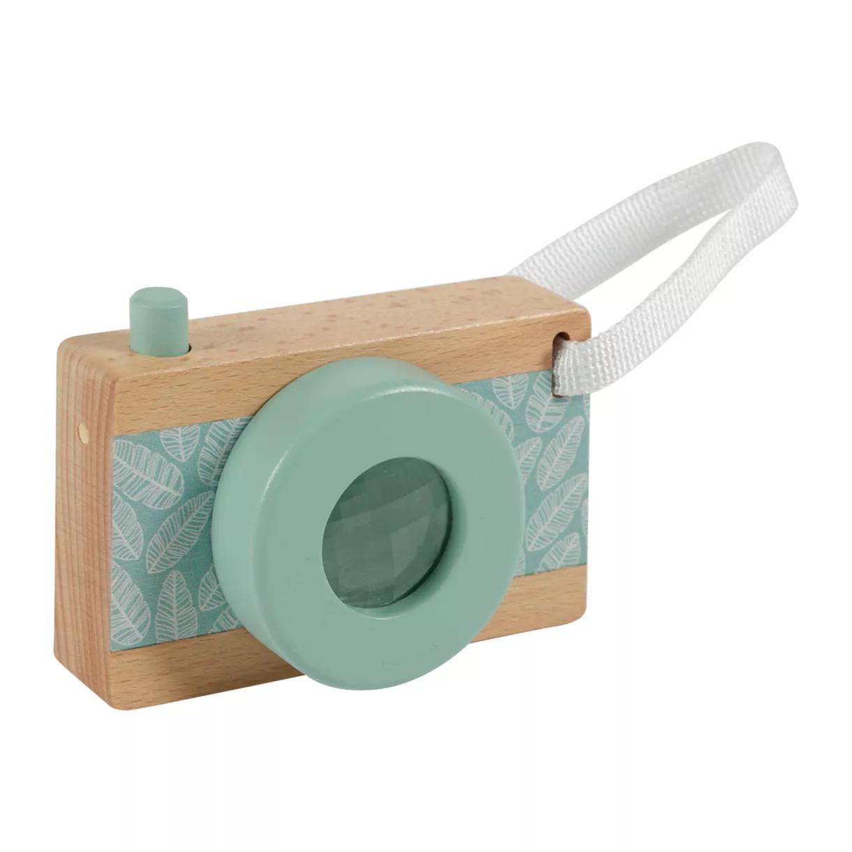 eminza Appareil photo enfant bois (10 cm) Flash Multicolore