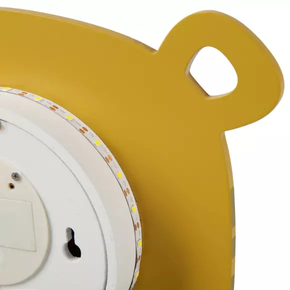 Eminza Applique Murale Enfant Bois (25 X 24 Cm) Tigre Orange