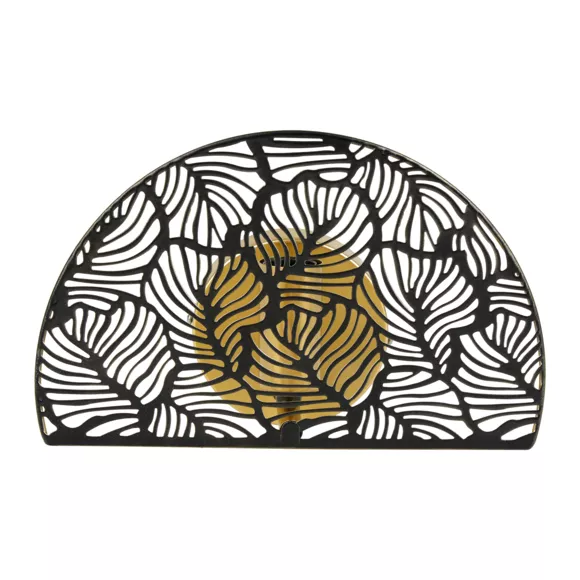 Eminza Applique Murale Métal (24 X 15 5 Cm) Calathea Noire