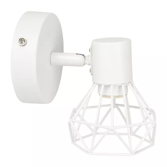Eminza Applique Murale Orientable Métal (13 X 13 5 Cm) Diamond Blanche