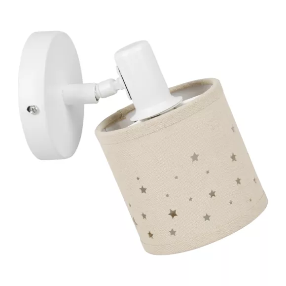 Eminza Applique Murale Orientable Métal Et Lin (10 X 18 Cm) Estrella Beige