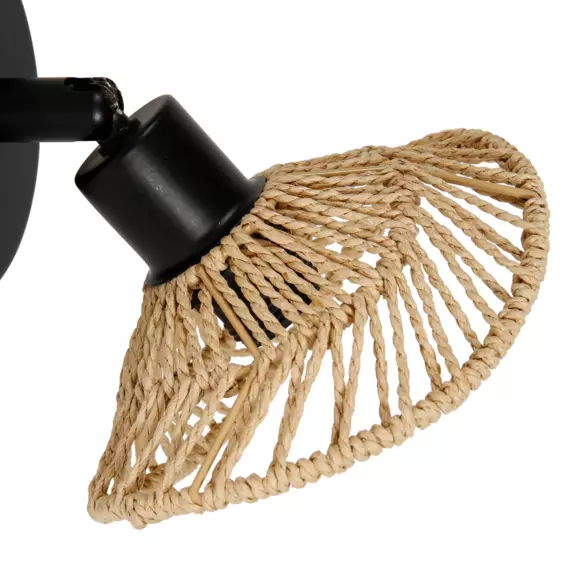 Eminza Applique Murale Papier Et Métal (H17 Cm) Ozana Naturel