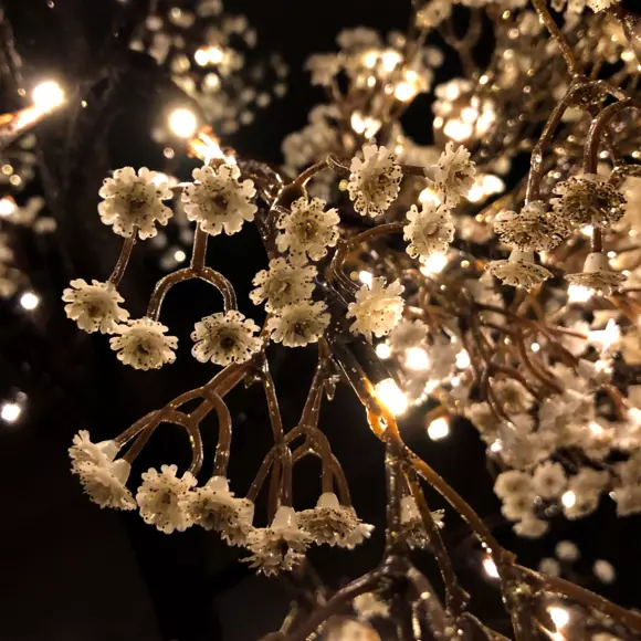 Eminza Arbre Lumineux 126 LED (H150 Cm) Cerisier En Fleurs Blanc Chaud