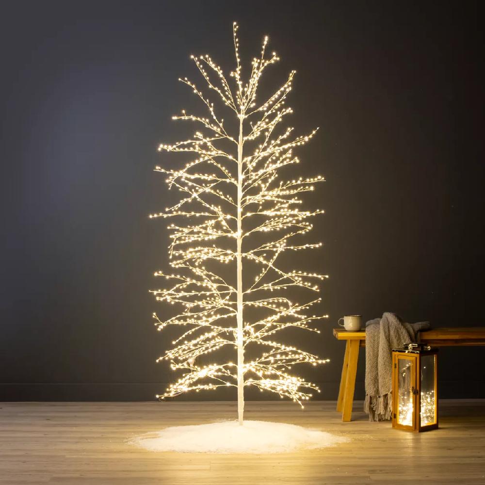 eminza Arbre lumineux 1755 LED (H180 cm) Christmas Luxe Blanc et blanc chaud