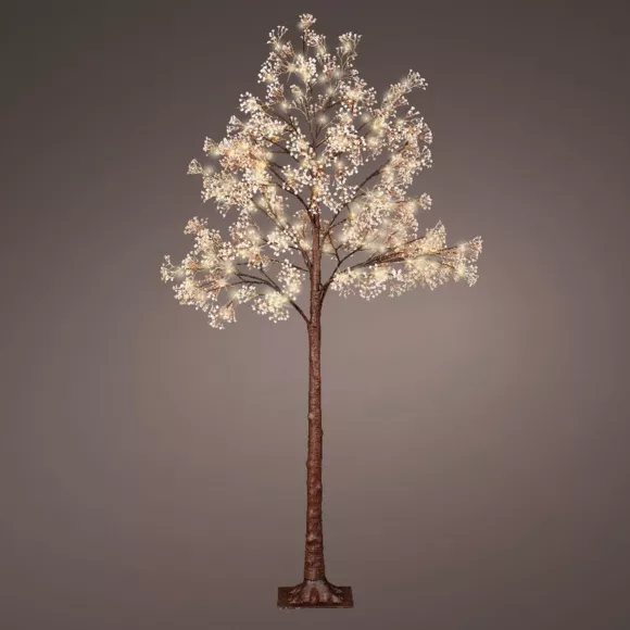 Eminza Arbre Lumineux 180 LED (H180 Cm) Gypsophile Givré Blanc Chaud