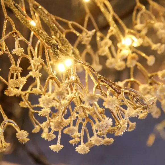 Eminza Arbre Lumineux 180 LED (H180 Cm) Gypsophile Givré Blanc Chaud