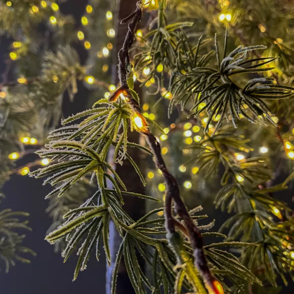 Eminza Arbre Lumineux 600 LED (H180 Cm) Bouleau Enneigé Blanc Chaud