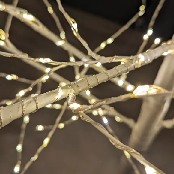 Eminza Arbre Lumineux 600 LED (H180 Cm) Bouleau Lucidum Blanc Chaud