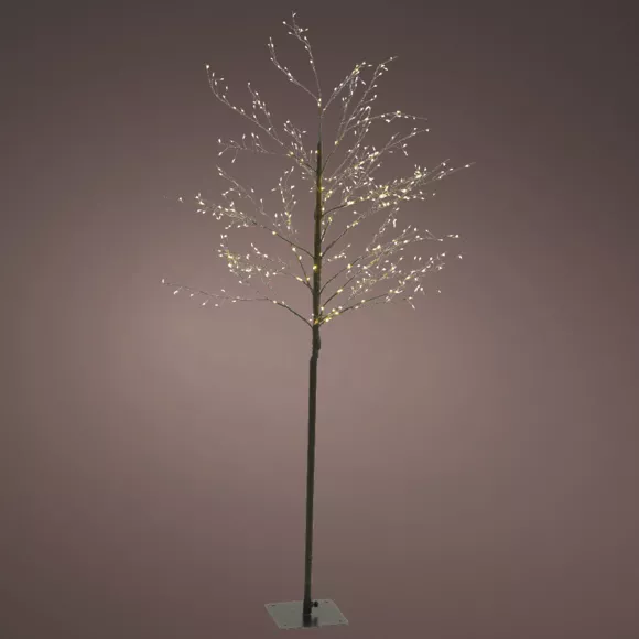 Eminza Arbre Lumineux 720 LED (H180 Cm) Holly Platane Noir Et Blanc Chaud
