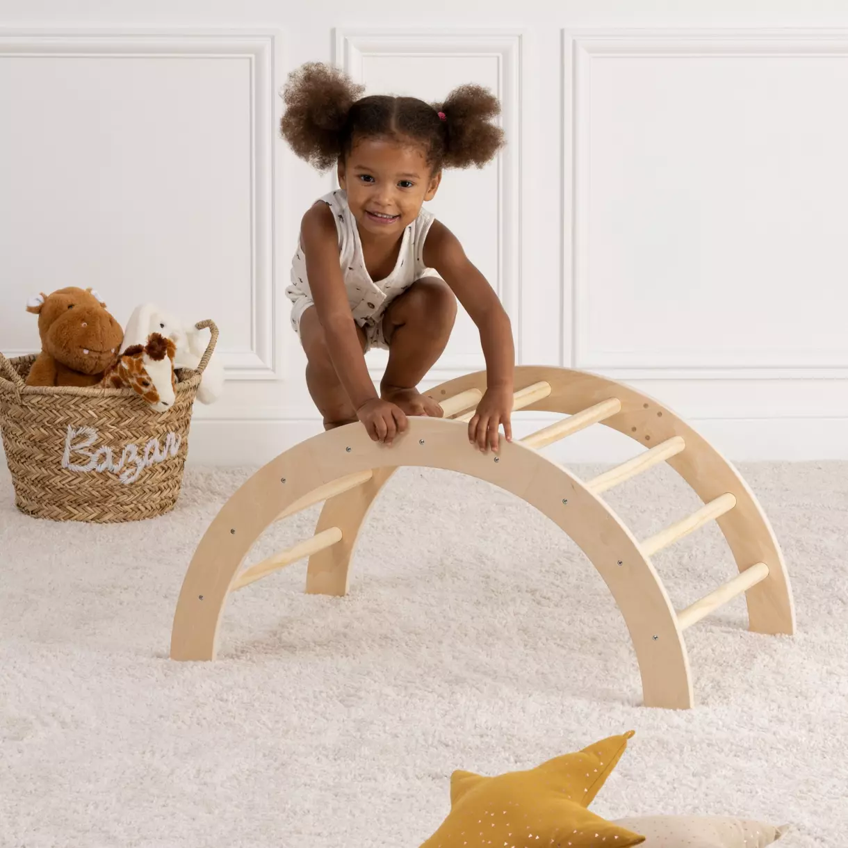 eminza Arche d'apprentissage bébé (81 x 40.5 cm) Noé Beige