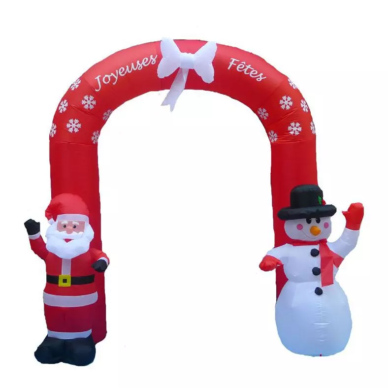 eminza Arche de Noël Gonflable (H240 cm) Personnages joyeux