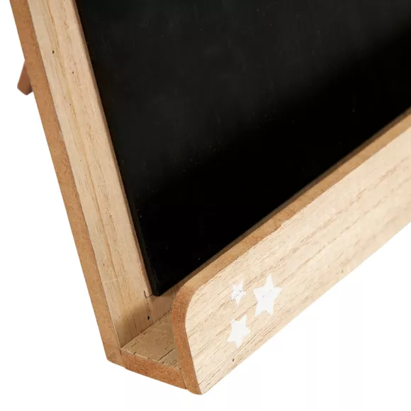 Eminza Ardoise Chevalet Enfant Bois (30 X 40 Cm) Maison Marron