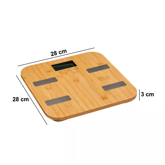 Eminza Balance Pèse Personne électronique Impédancemètre Bambou