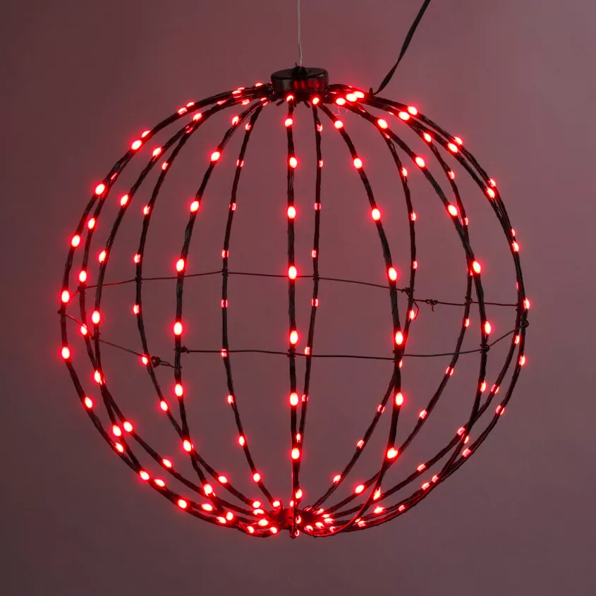 eminza Ballon lumineux Digital 168 LED (D40 cm) Pliable Multicolore