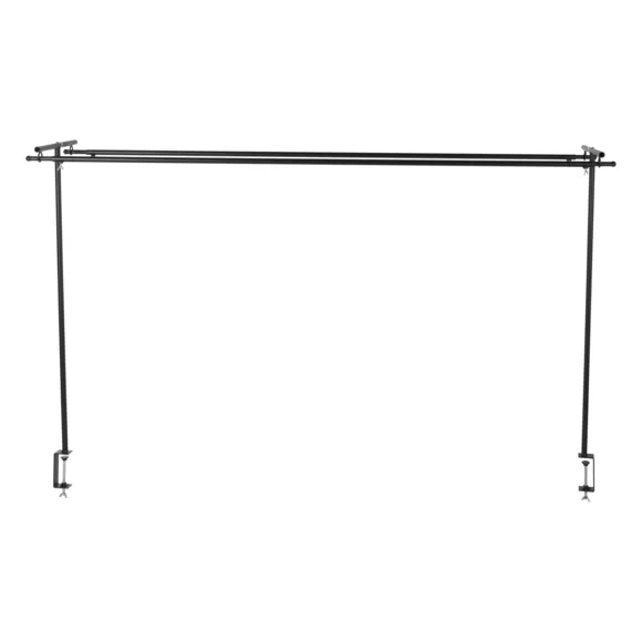 Eminza Barre De Table Réglable Double (L142 à 240 Cm) Pour Décoration Noir