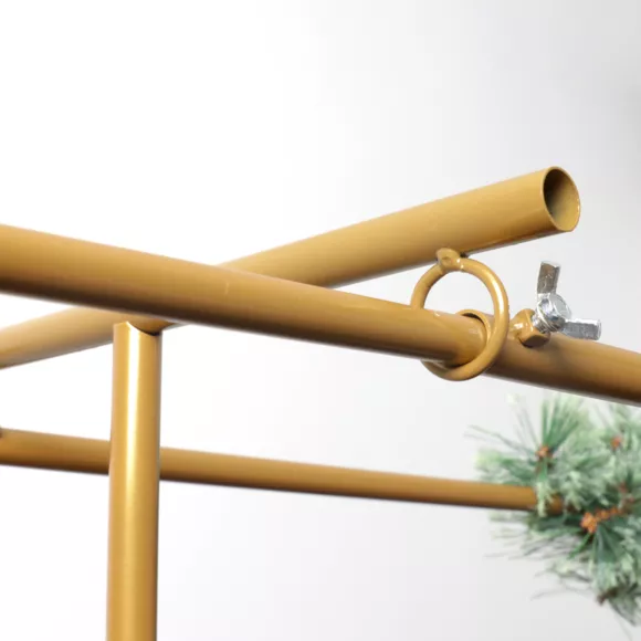 Eminza Barre De Table Réglable Double (L142 à 240 Cm) Pour Décoration Or