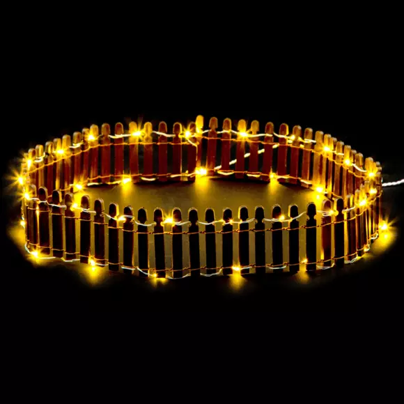 Eminza Barrière Lumineuse Marron Et Blanc Chaud Pour Aménager Un Village