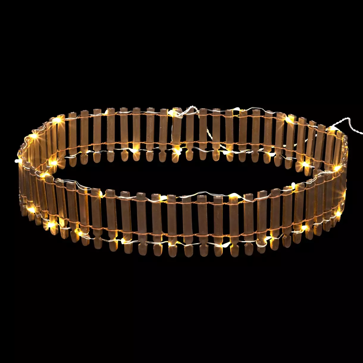 eminza Barrière lumineuse Marron et blanc chaud pour aménager un village