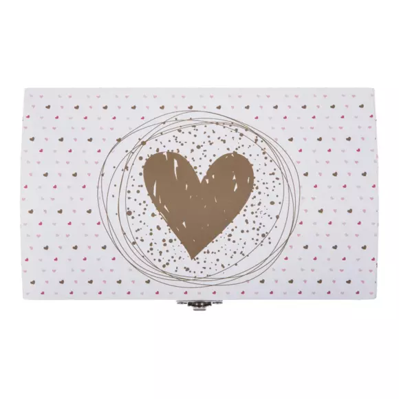Eminza Boîte à Bijoux Enfant Miroir Demoiselle Rose