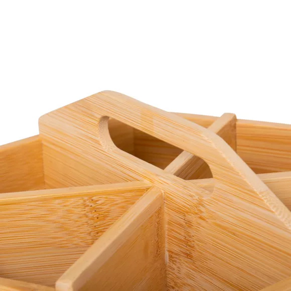 Eminza Boite à Thé Rotative Bambou (22 X 12 5 Cm) Néo Naturel