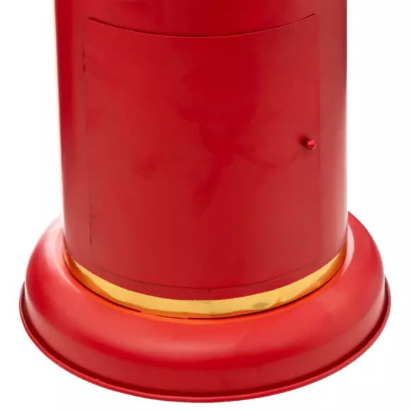 Eminza Boîte Aux Lettres En Métal (H80 Cm) Père Noël Rouge