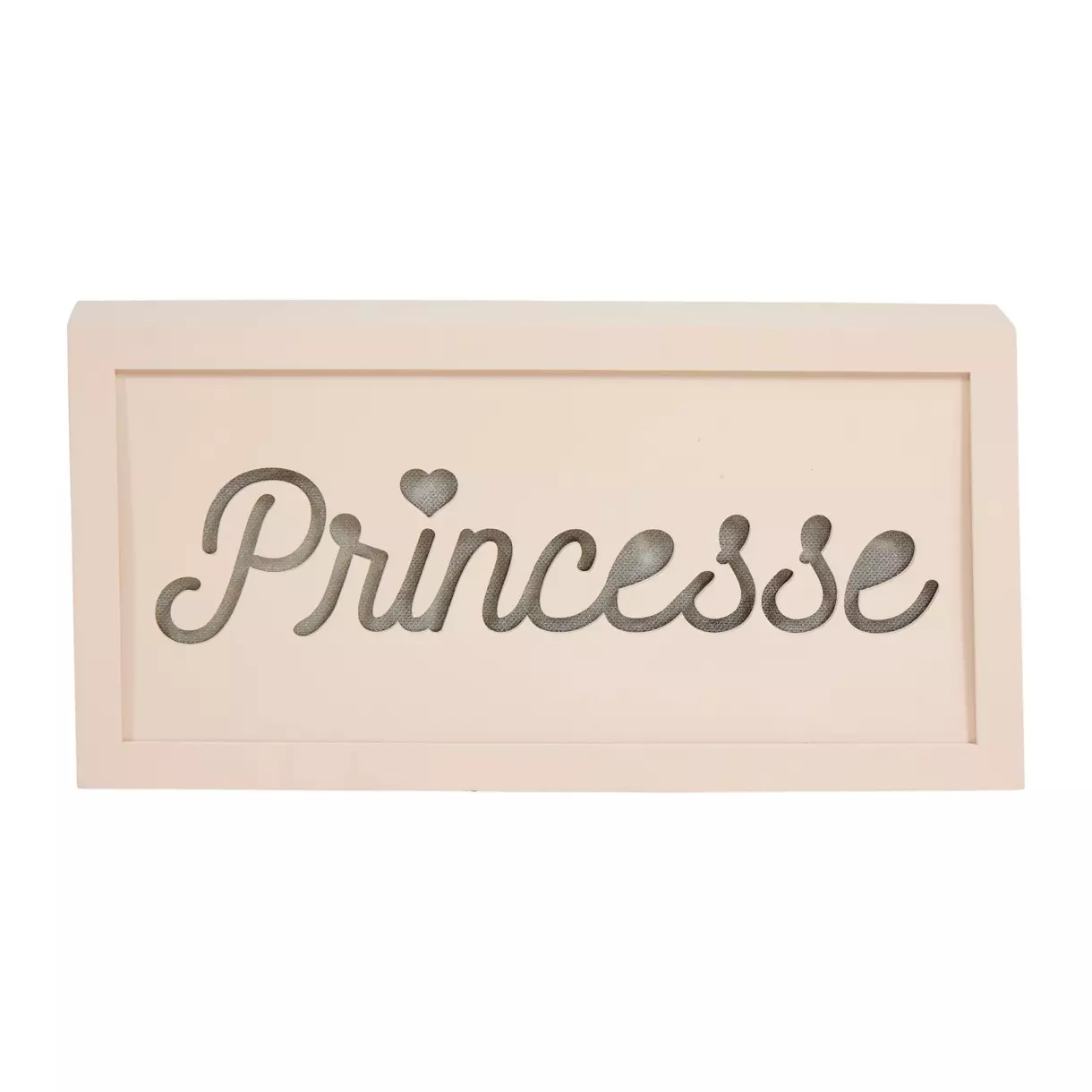 eminza Boîte bois lumineuse (30 x 15 cm) Princesse Rose