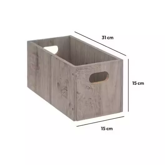 Eminza Boite De Rangement (15 X 31 X 15 Cm) Mano Grise