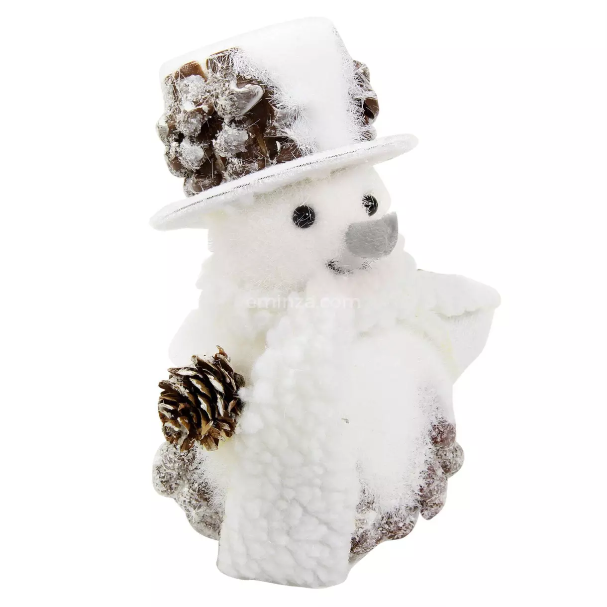 eminza Bonhomme de neige déco (H18 cm) Claudio enneigé
