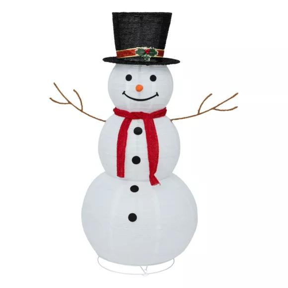 Eminza Bonhomme De Neige Lumineux 100 LED (H120 Cm) Stan Blanc Froid