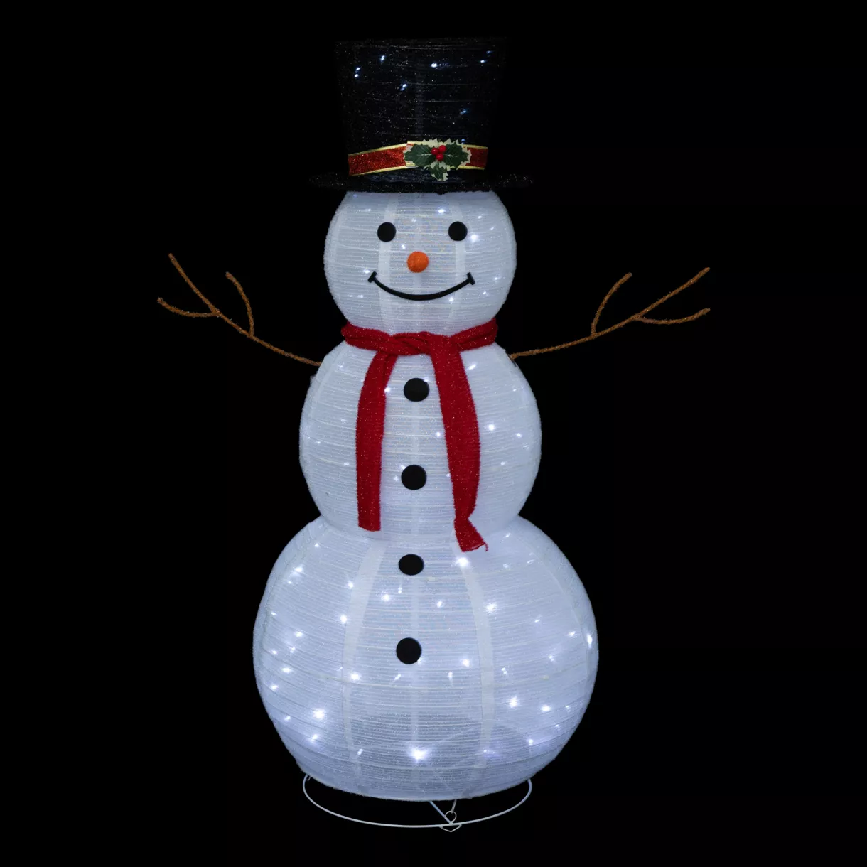 eminza Bonhomme de neige lumineux 100 LED (H120 cm) Stan Blanc froid