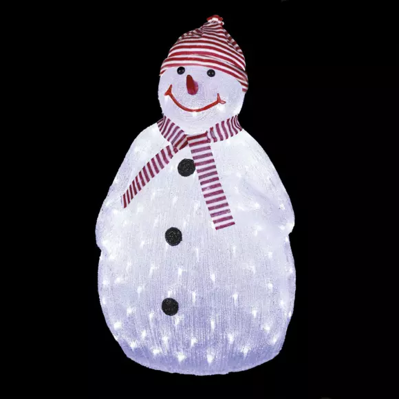 Eminza Bonhomme De Neige Lumineux 160 LED (H80 Cm) Topek Blanc Froid