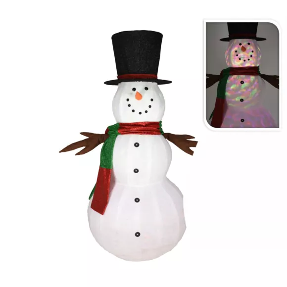 Eminza Bonhomme De Neige Lumineux Géant LED (H295 Cm) Snowman Multicolore