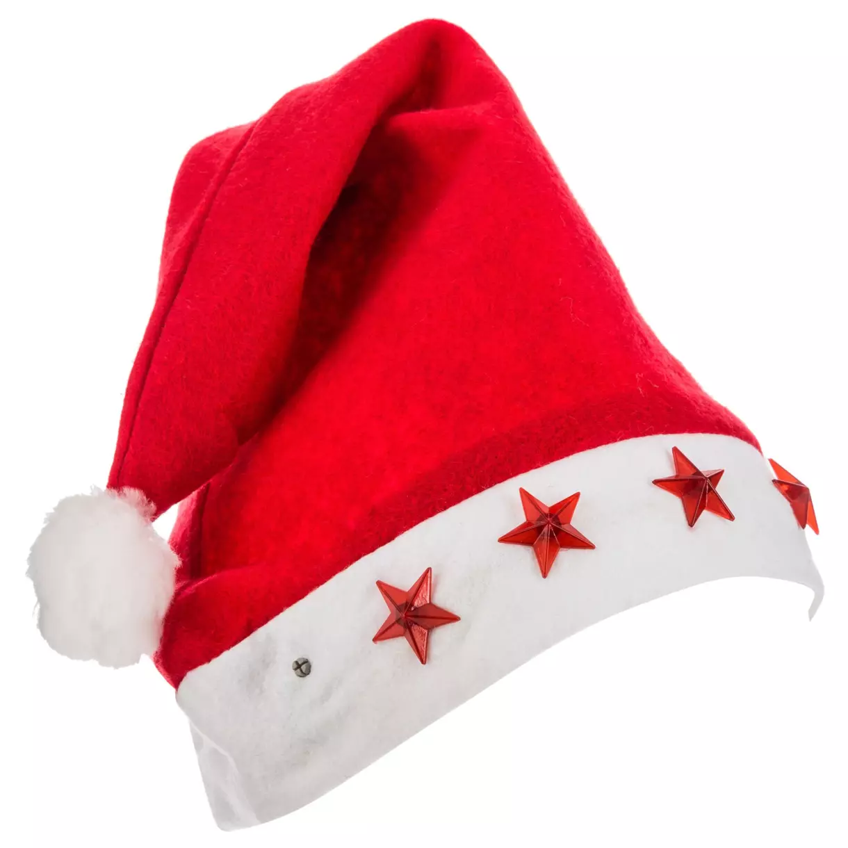 eminza Bonnet de Père Noël lumineux etoile pour adulte Rouge