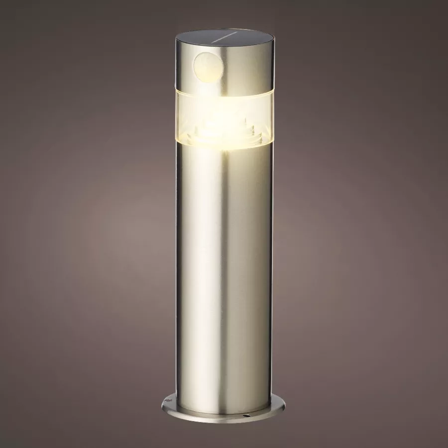 Eminza Borne De Jardin Solaire 150 Lumens (H30 Cm) Premium Argent