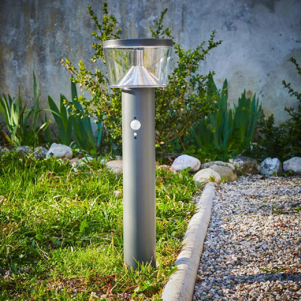 eminza Borne de jardin solaire 600 lumens (H54 cm) Orion lux Gris anthracite