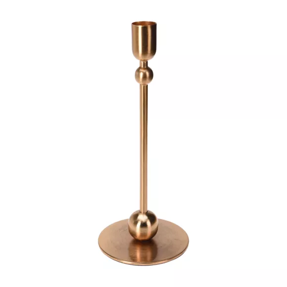 Eminza Bougeoir De Noël En Métal (H23 Cm) Art Déco Doré